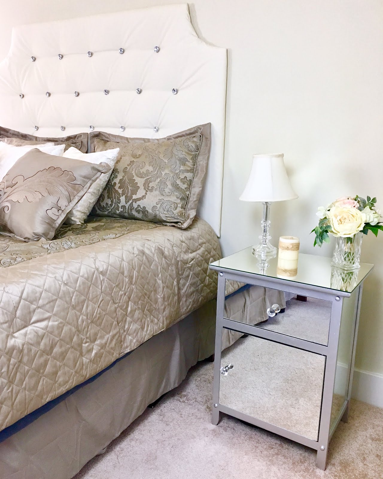 Video Diy Mirrored Nightstands Hack Mirrored Furniture Makeover