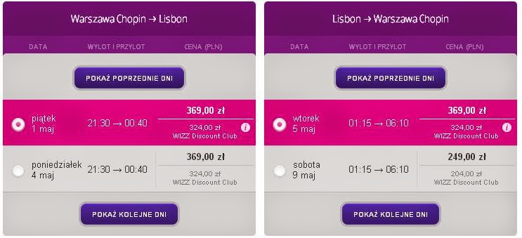Tanie loty Warszawa Lizbona Wizz Air 2015 