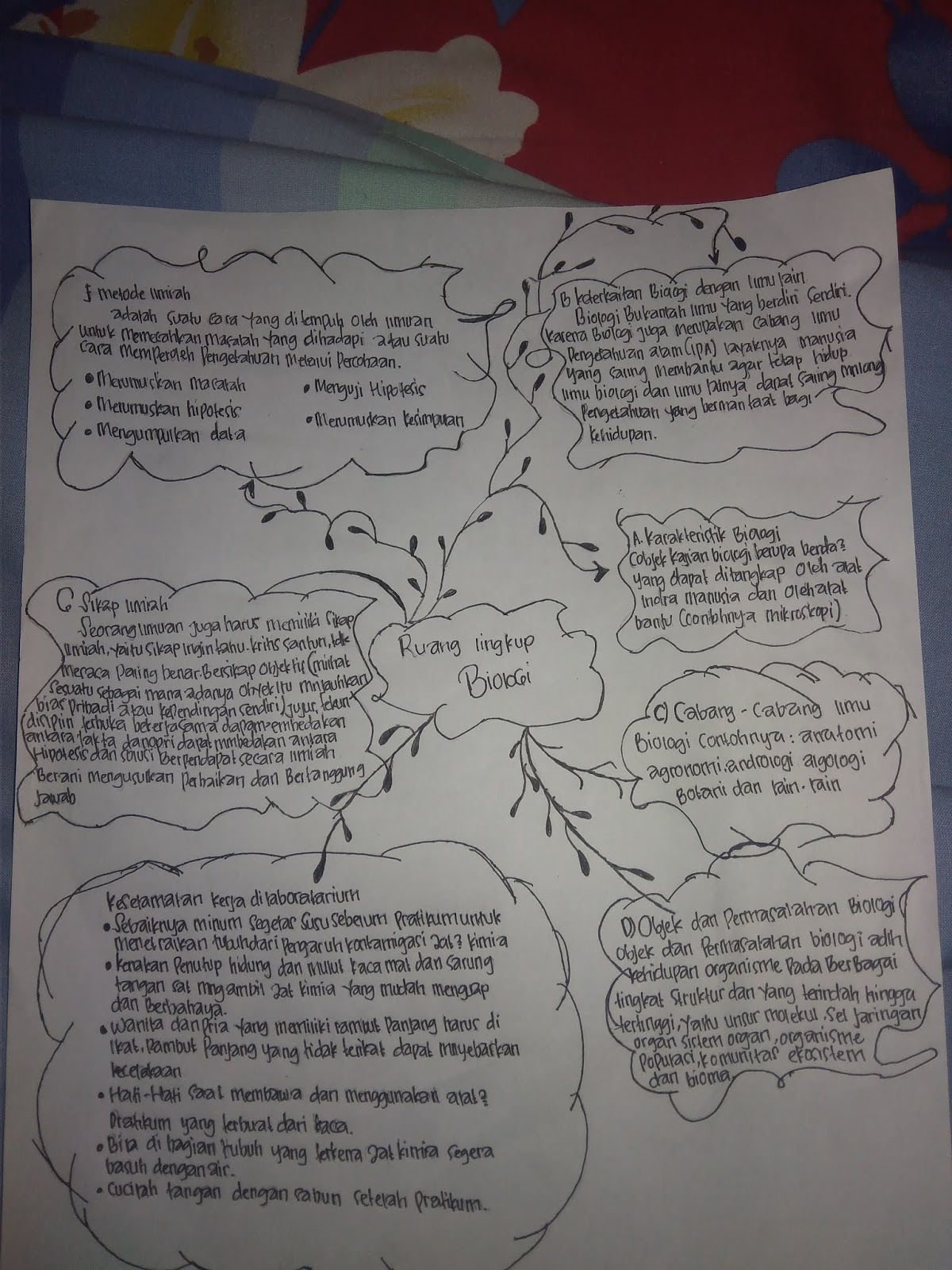 Mind Map dan Peta Konsep Materi Ruang Lingkup Biologi - Cuntorio