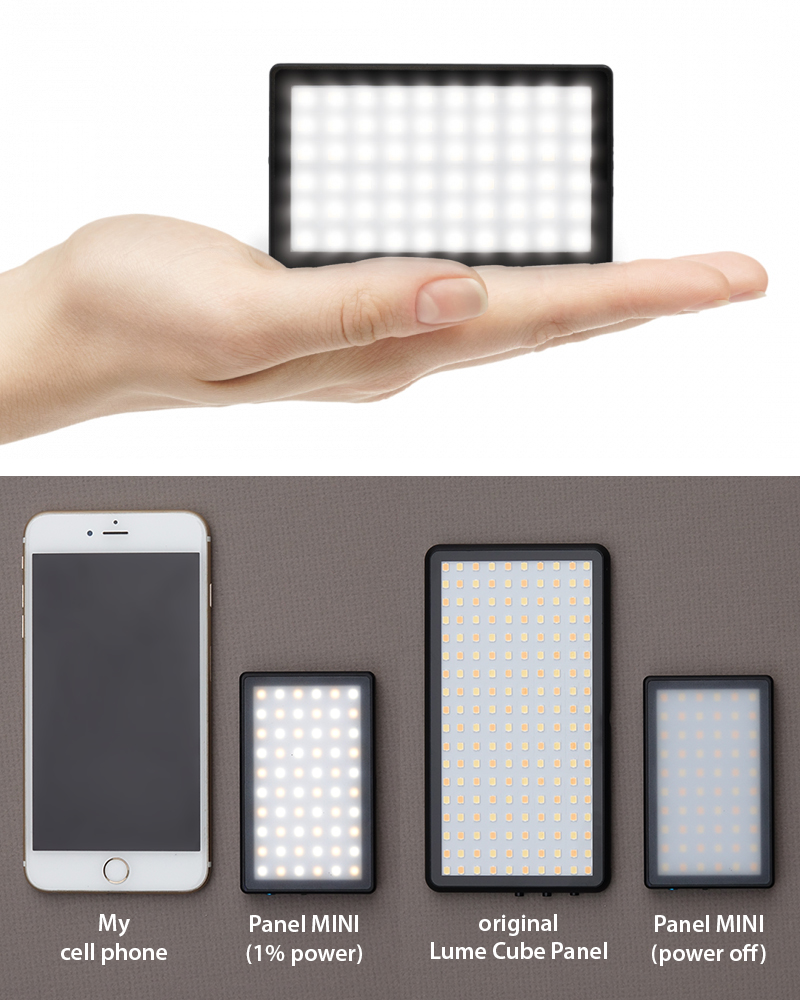 Lume Cube Bicolor Panel Mini LED Light for Professional DSLR Cameras |  Adjustable Panel Mini, LCD Display | Photo and Video Lighting, Long Battery