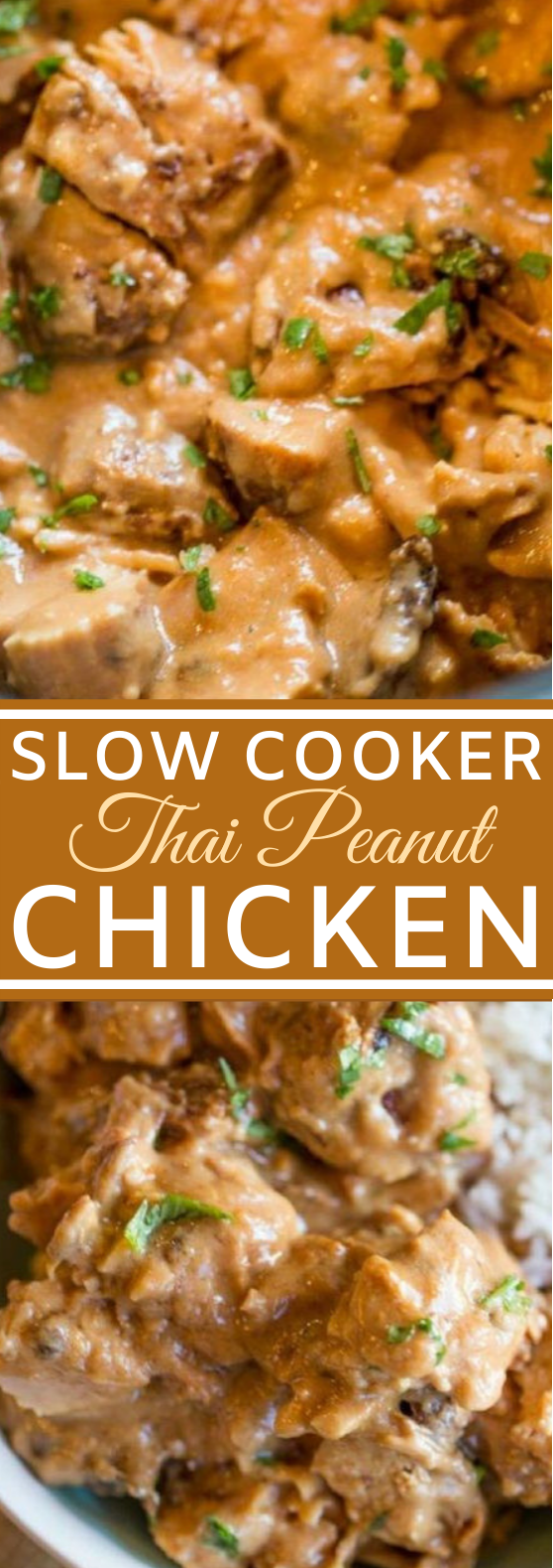 Slow Cooker Thai Peanut Chicken #dinner #chicken #recipes #slowcooker #weeknight