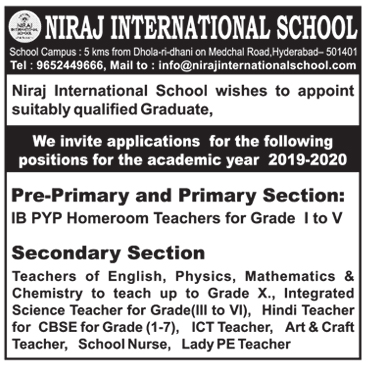 niraj hyderabad vacancy deccan chronicle