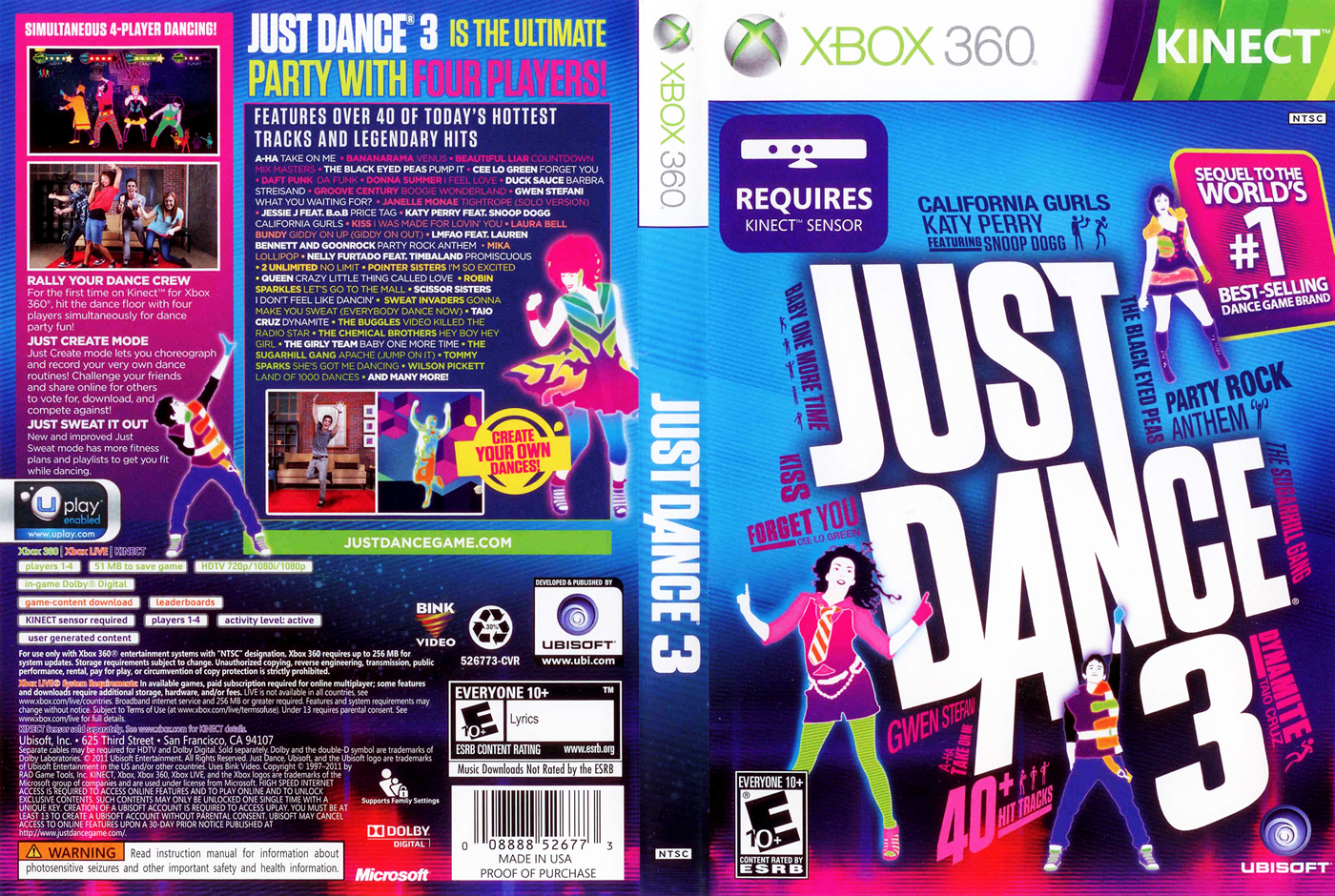 XBOX REALM XBOX 360/KINECT JUST DANCE 3 RGH/JTAG e ISO/LT