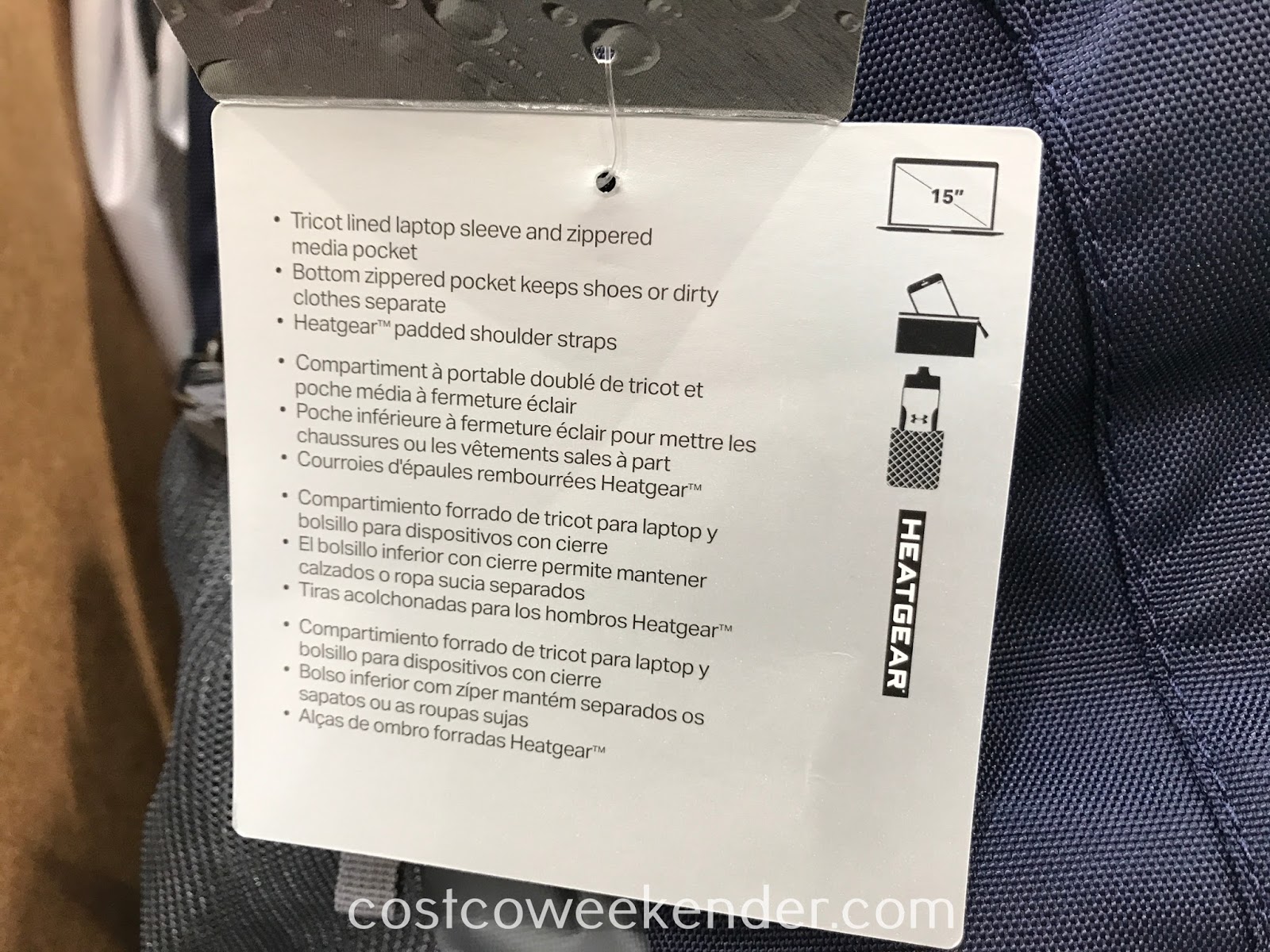 under armour hustle 3.0 backpack costco