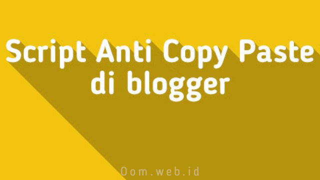 Script Anti Copy-Paste di Blogger