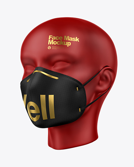 Download Free Face Mask With Nose Grip Mockup PSD Mockup Template