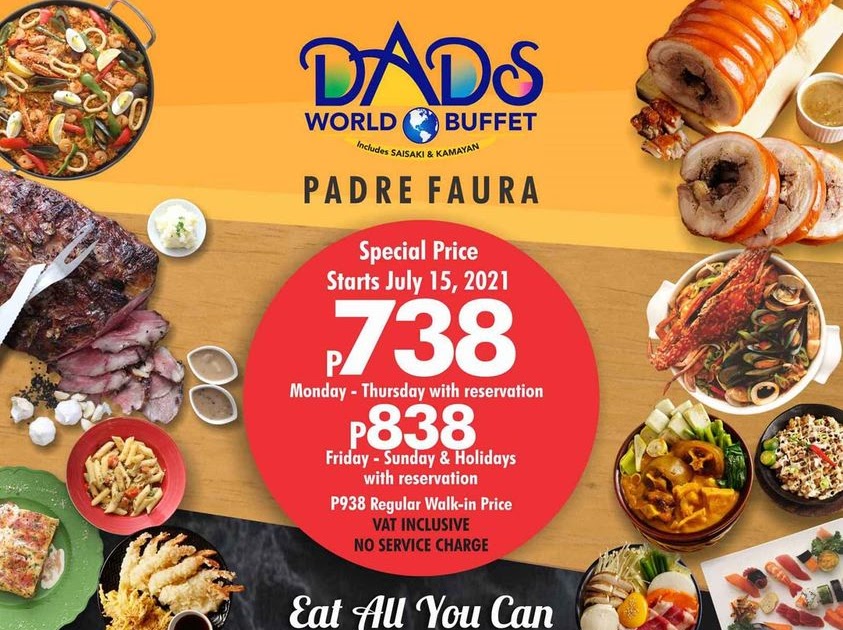 Manila Shopper Dads Padre Faura EatAllYouCan Reservations Promo