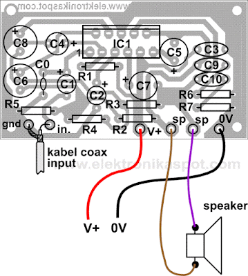 pemasangan_perkabelan_amplifier_tda2005