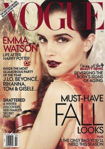 emma watson vogue 2011 us. Emma Watson in US Vogue July