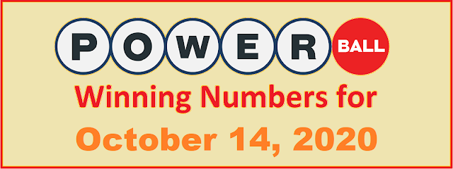 PowerBall Winning Numbers for Wednesday, October 14, 2020