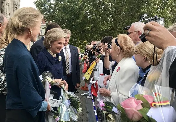 Queen Mathilde, Princesses Eleonore, Astrid, Elisabetta, Sibilla, Louisa Maria, Maria Laura, Margaretha of Liechtenstein and Elisabetta