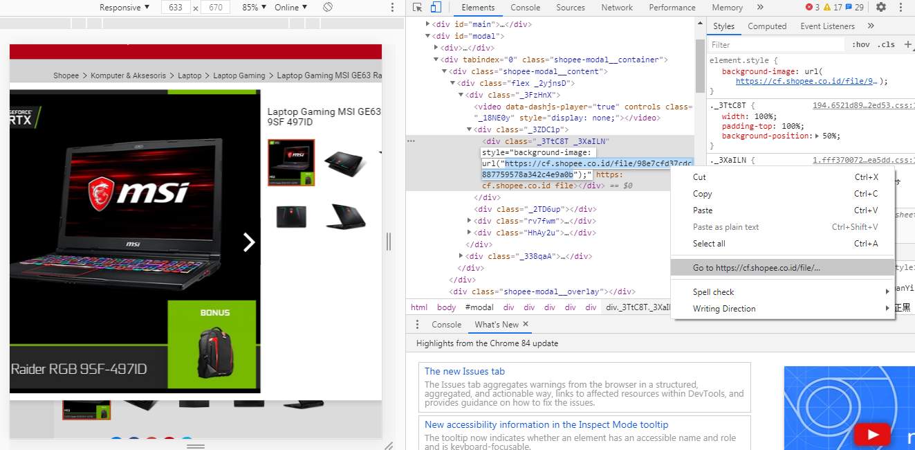 Cara Download Gambar dari Shopee dengan Laptop atau PC