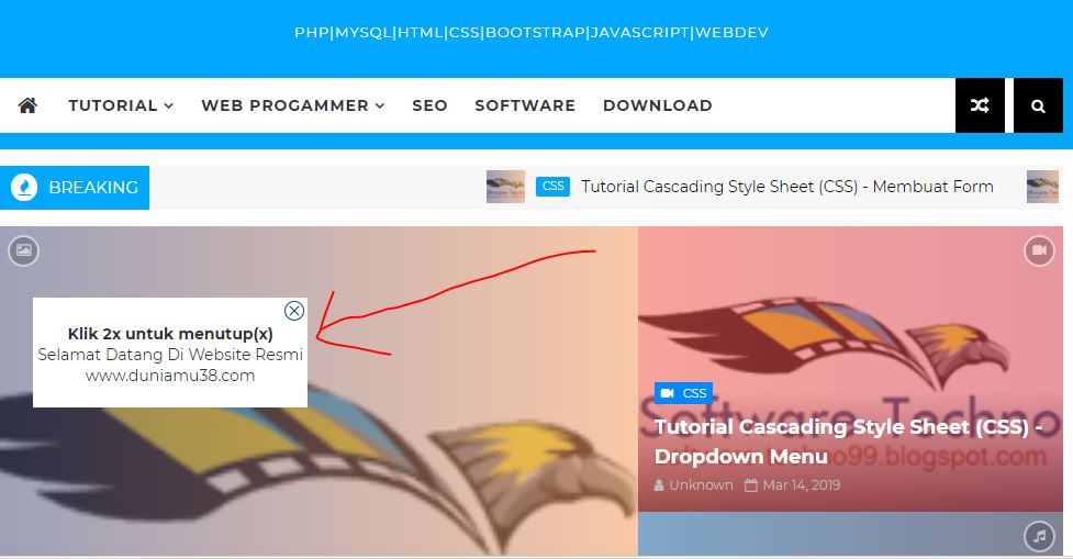 Cara Membuat Kotak Iklan Pop Up Melayang Dengan Mudah - Nizare Life'95