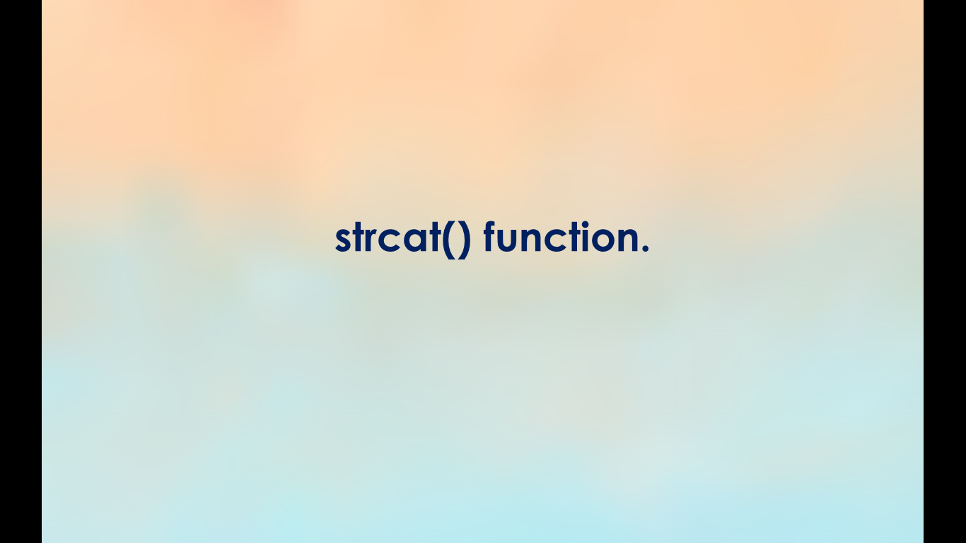 String in strcat() function"Saumil Rana"