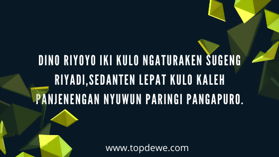 Contoh Ucapan Lebaran Dalam Bahasa Jawa