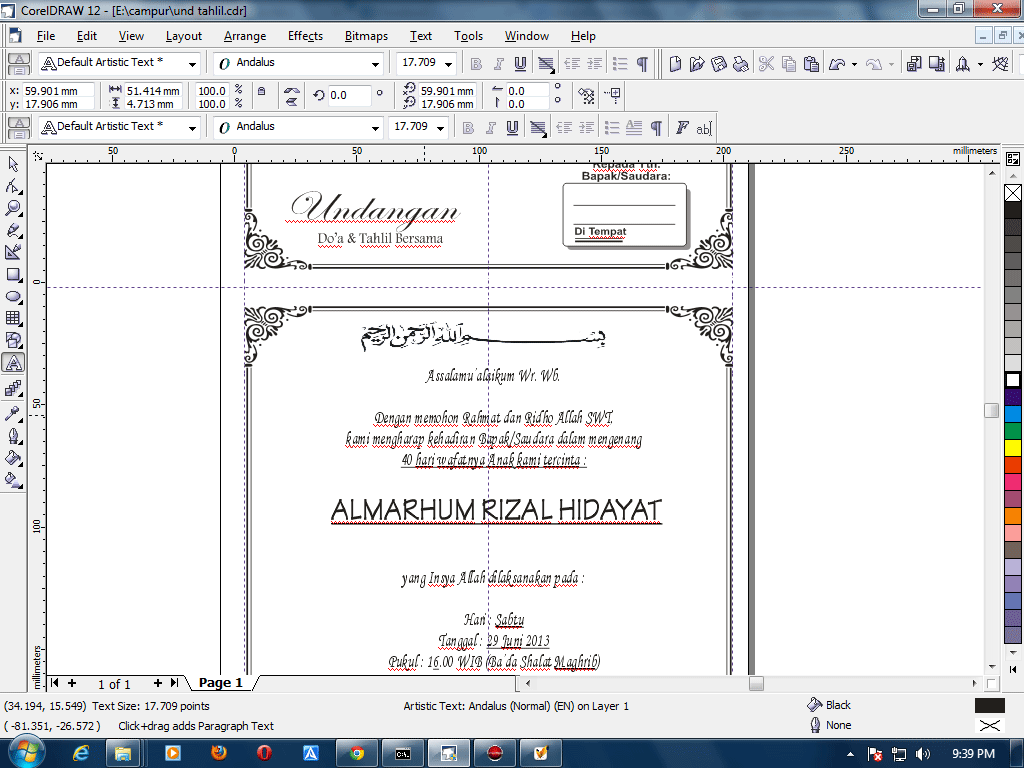 undangan aqiqah yang bisa di edit - wood scribd indo