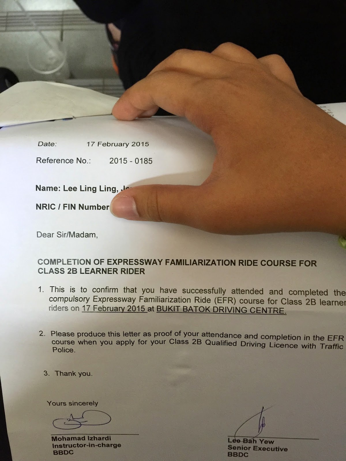 Live the life you love ♥: Class 2B Traffic Police (TP) test