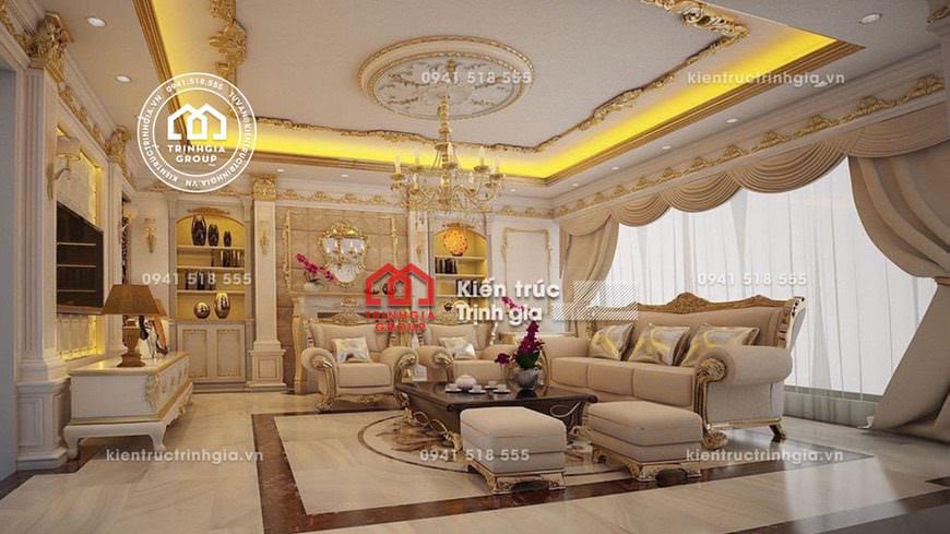 Thiết kế nội thất lâu đài kiến trúc Pháp cổ điển ở Hải Dương - Mã số NT4022 - Ảnh 4