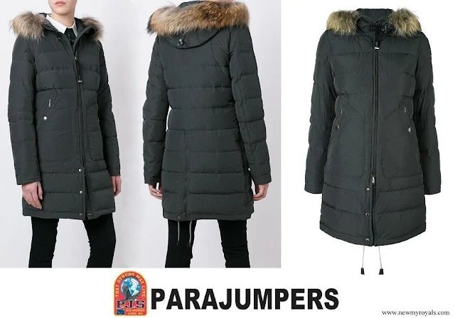 Princess Marie wore Parajumpers fur-hood coat