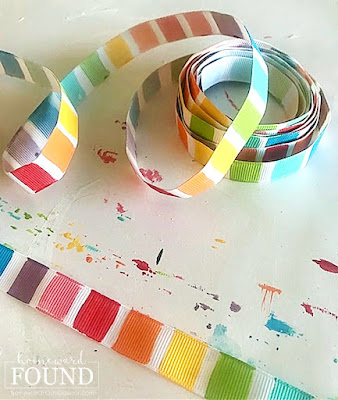 art,art class,,Christmas,Christmas Decor Themes,holiday,color,colorful home,color palettes,DIY,diy decorating,gift wrapping,re-purposing,colorful gift wrapping,rainbow color palette,Christmas gift wrapping,gift wrap inspiration, bows,Dollar Tree ribbon,crafting, painting