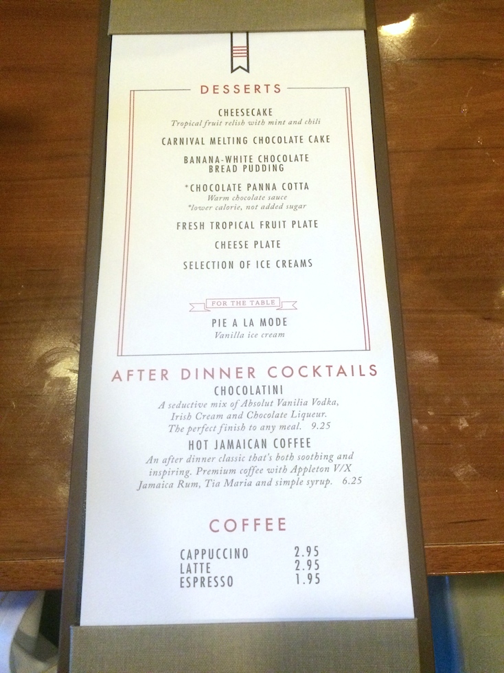 Carnival Cruise Menu and Food Pictures Any Tots