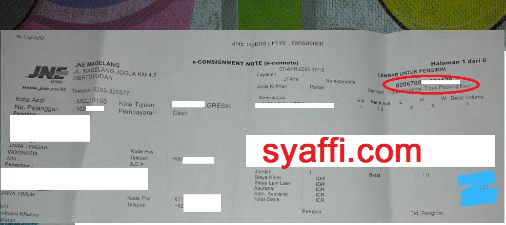 Bingung Nomor Resi Jne Yang Mana Simak Cara Cek Nomor Resi Jne Terbaru Dan Cara Cek Tracking Pengiriman Jne 2020