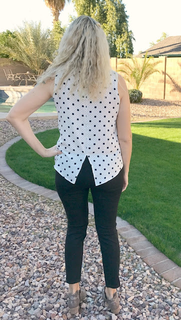 Stitch Fix #29 Review - January 2017 - Renee C Leida Split Back Blouse