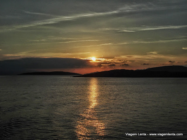Pôr do sol a caminho de Bodrum
