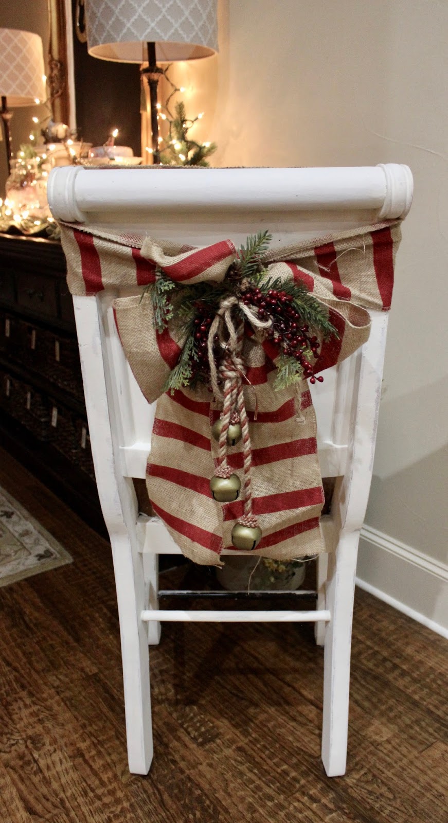 At Rivercrest Cottage Christmas ChairBow Thingy