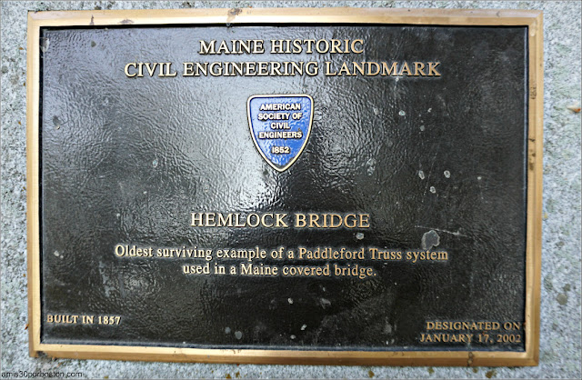 Placa Registro Nacional del Hemlock Bridge, Maine