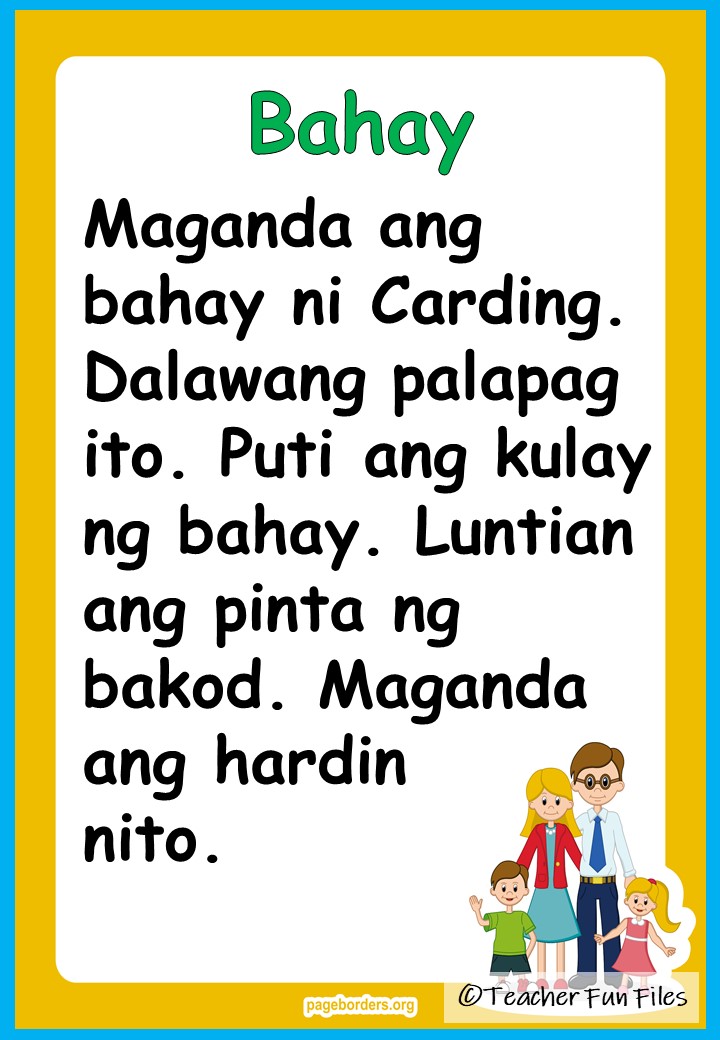 Teacher Fun Files: Filipino Reading Materials for Kindergarten