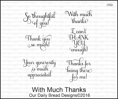 Our Daily Bread Designs Stamp Set - With Much Thanks