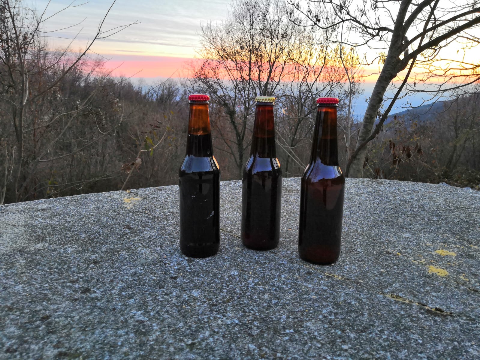Birra al tramonto