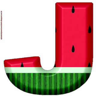 Abc Sandía 3D. 3D Watermelon Letters.