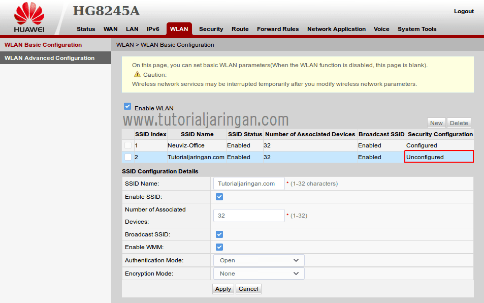 Cara Setting Multi SSID di Modem ONT Huawei HG8245A TI KOMPUTAMA