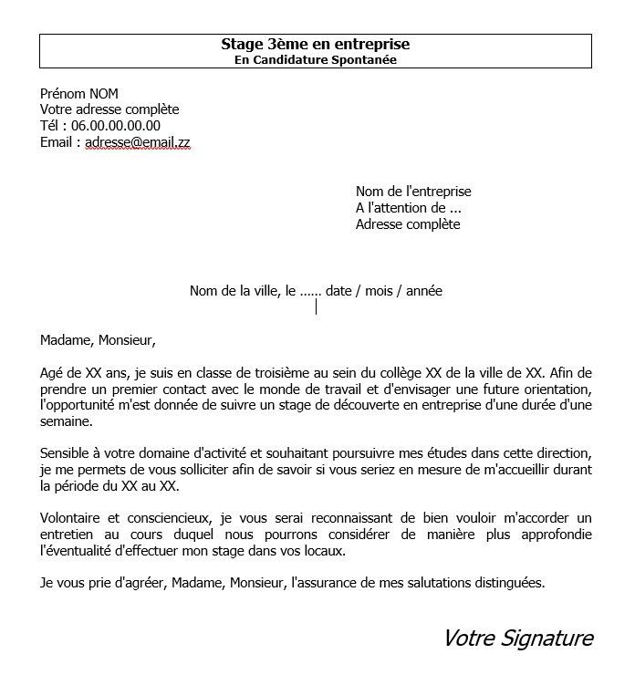 Lettre De Remerciement Stage 3eme Cours Génie Civil Outils Livres