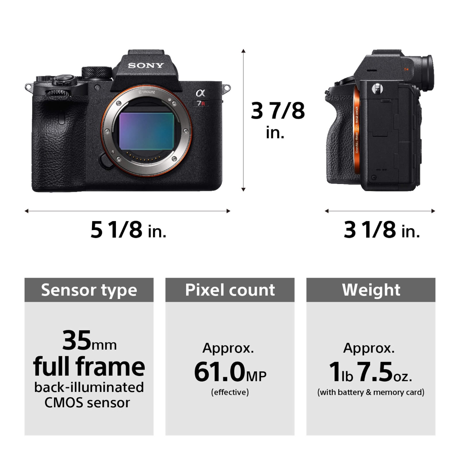 Sony Introduces α7R IV World’s First 35mm Full-Frame 61 MP Back-Illuminated Exmor R™ CMOS Image Sensor