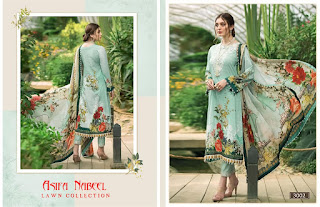 Asifa Nabeel Lawn Collection Vol 3 Cambric Pakistani Suits