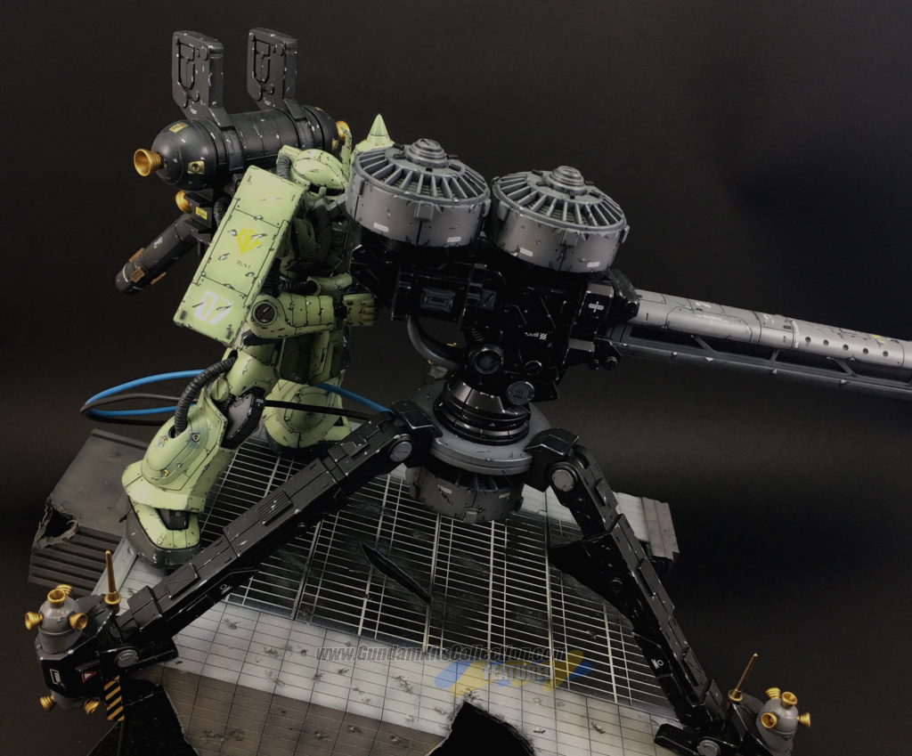 Custom Build HG 1/144 Zaku II + Big Gun [Gundam Thunderbolt] "The Last