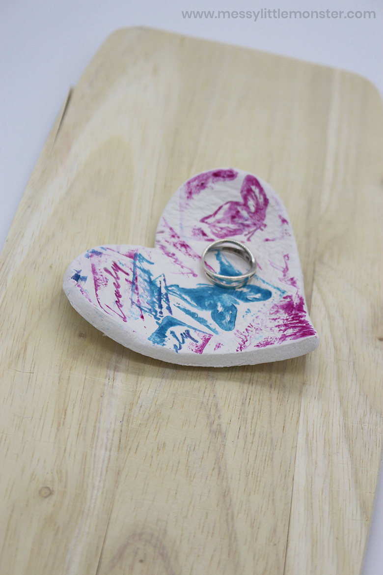 Heart Shaped Bird Bath using Plus Air Dry Clay