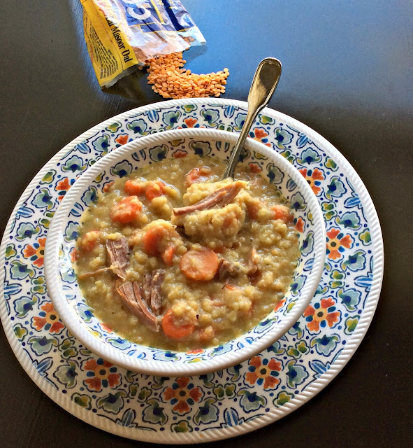 Red Lentil & Carrot Stew with Ham