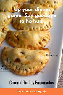 Ground Turkey Empanadas: A tender flaky crust surrounds a lighter ground turkey filling that's spiced and baked to perfection. - Slice of Southern