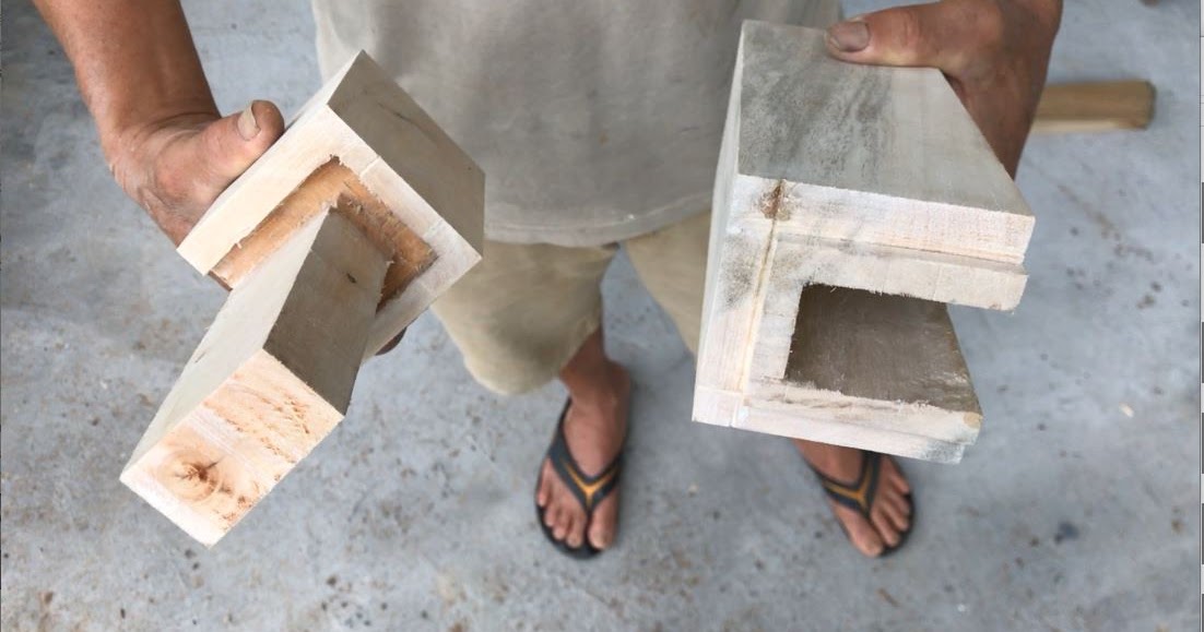 H Carpenter [Timber Framing Joint] Pole Tenon Splice Wooden