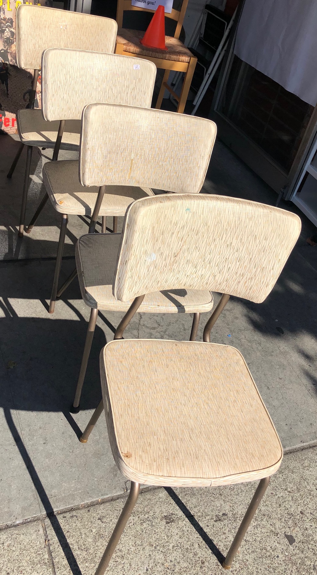 UHURU FURNITURE & COLLECTIBLES SOLD 99488 Set of 4 Mid Century Chrome