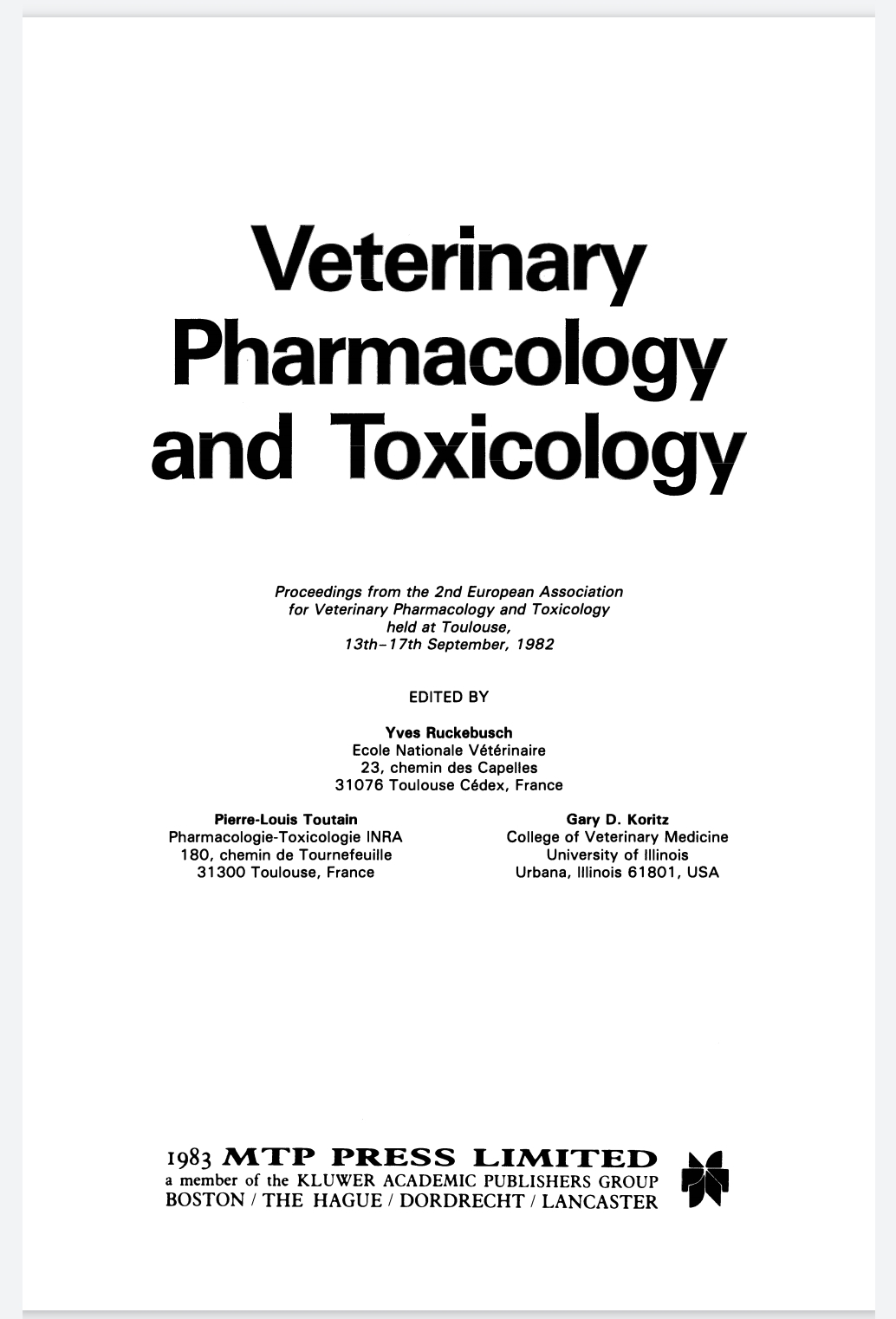 Veterinary Pharmacology and ToxicologyBooks,pdf Making Vet