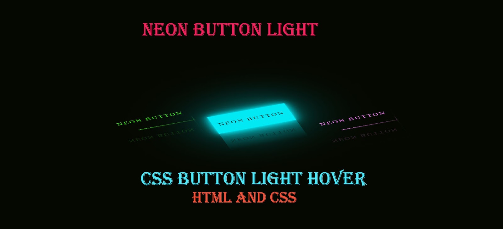 How to Create Neon light animation button hover effects