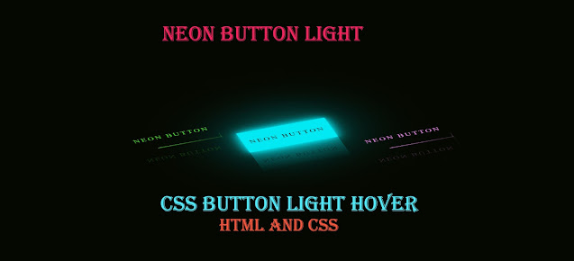 Neon light animation button hover effects