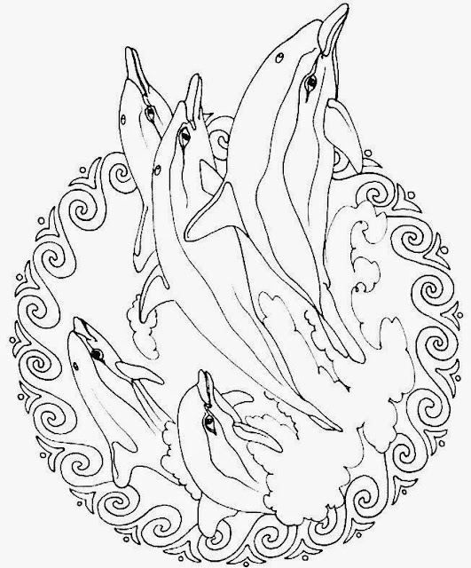 fish mandala dolphins free printable coloring pages coloring.filminspector.com