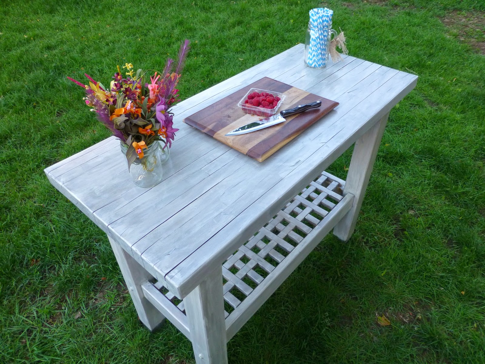 Barnwood and Bangles Bringing Life Back into this Outdoor Work Table