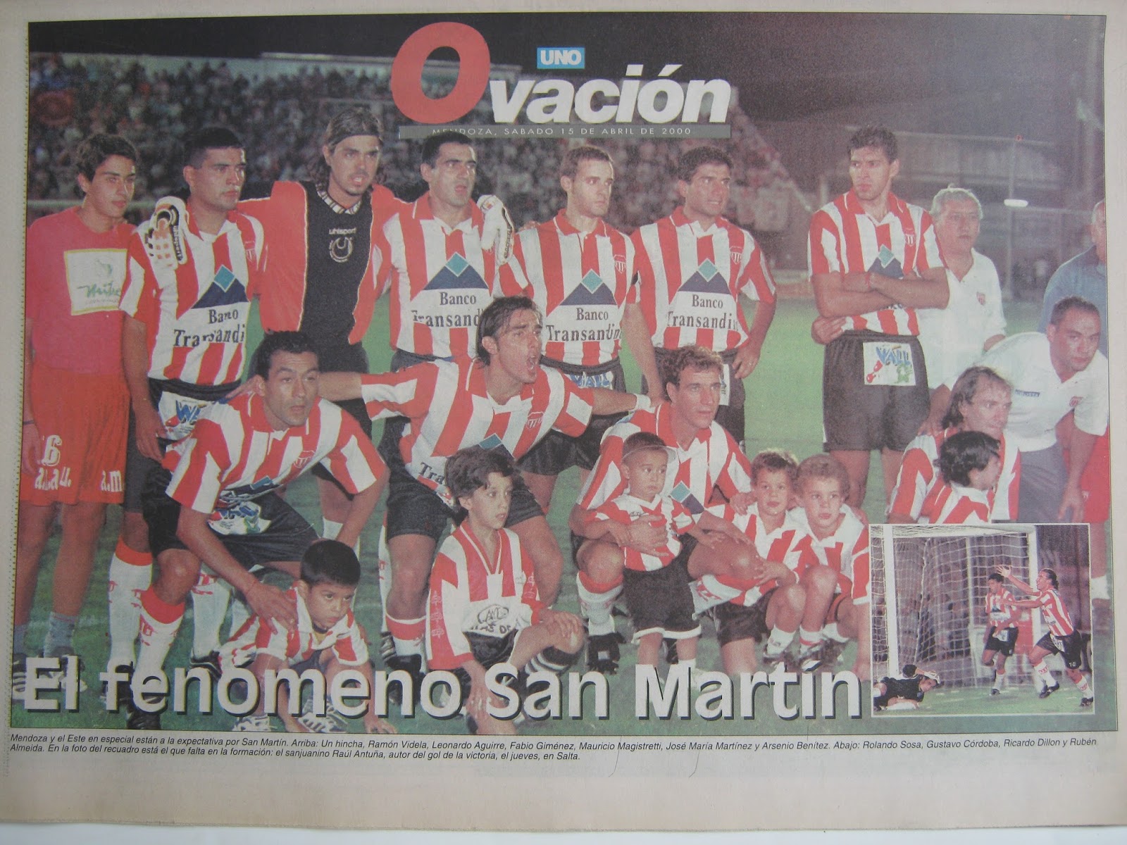 ANOTANDO FÚTBOL * SAN MARTIN DE MENDOZA